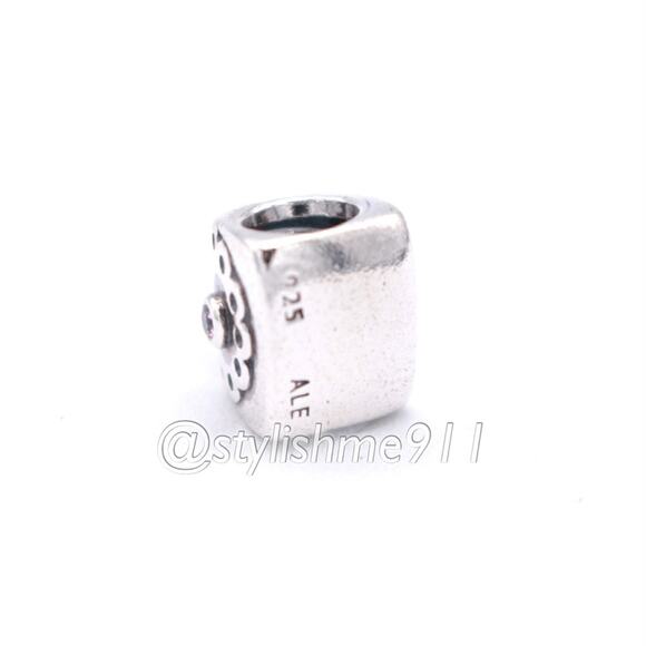 Authentic PANDORA Scalloped Purse with Pink CZ Charm - 790473PCZ - Picture 7 of 10